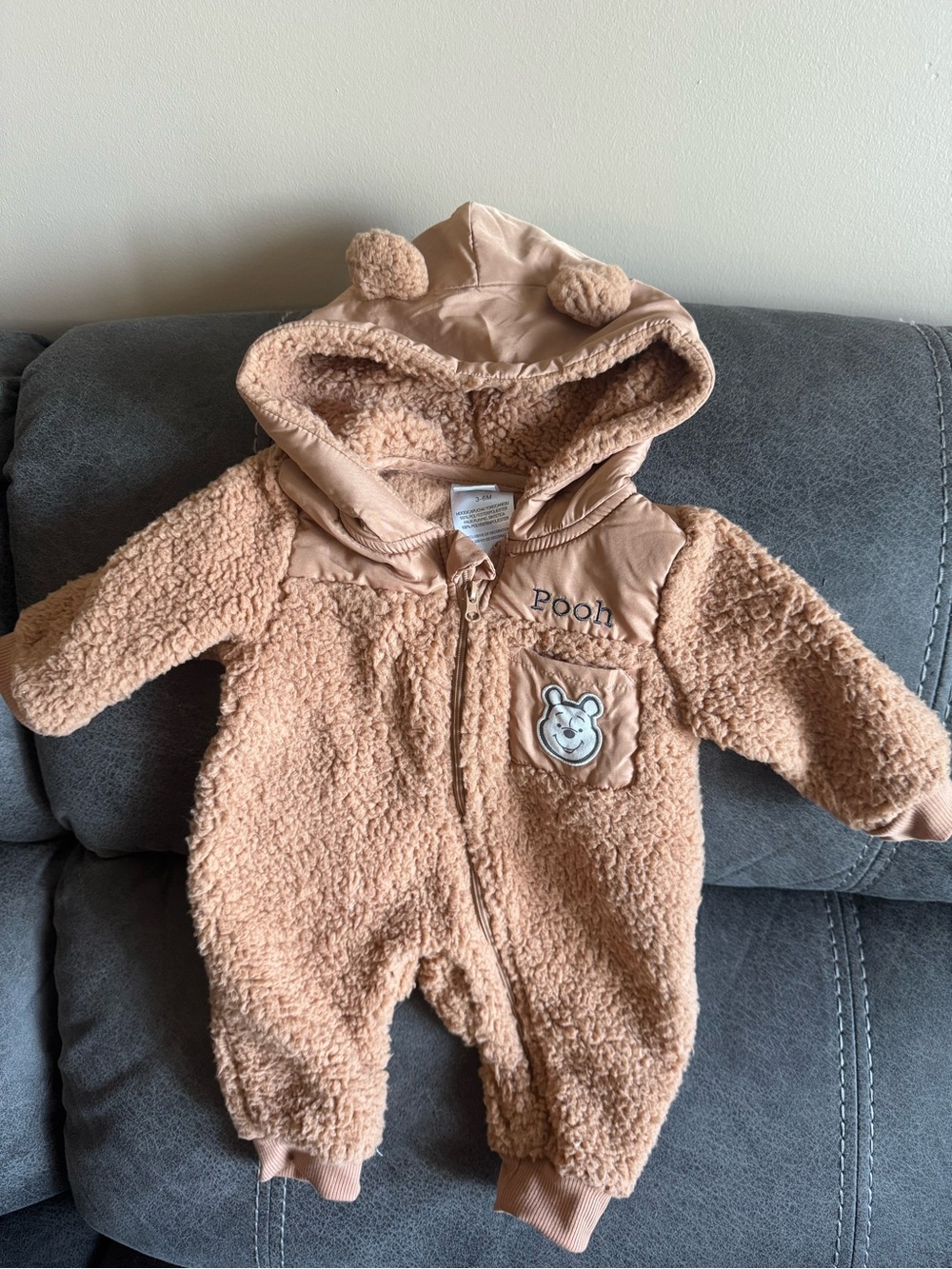 Disney Pooh Teddy Sherpa One-Piece in Light Brown